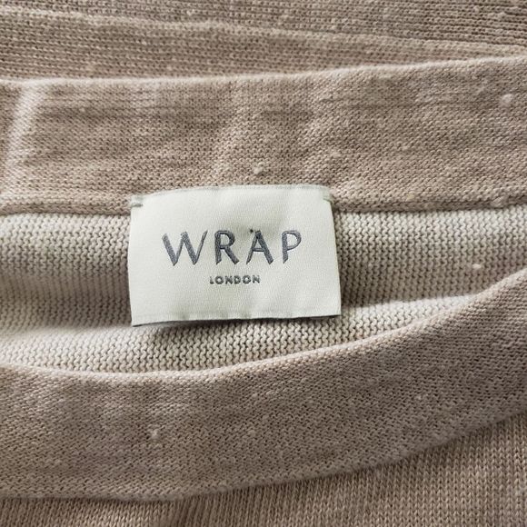 CT1086a Wrap London Women's tan lightweight sweater. 12/14 - Picture 3 of 7